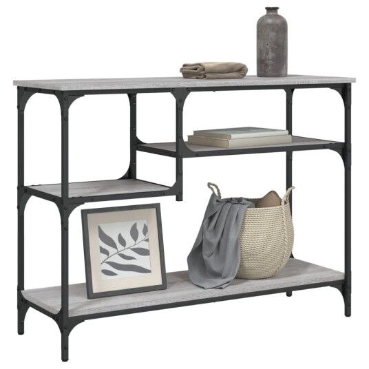 Konsollbord med hyller grå sonoma 100x35x75 cm 8721012195677