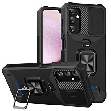 Samsung Galaxy A14 Hybrid-deksel med Roterende Ring med Kameraskjold Svart