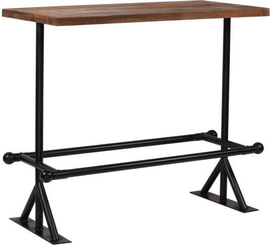 Barbord gjenvunnet heltre mørkebrun 120x60x107 cm 8718475579953