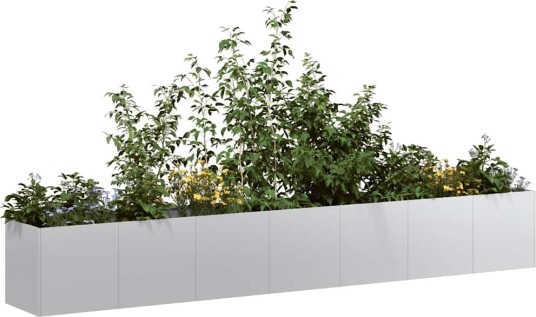 vidaXL Plantekasse 280x40x40 cm galvanisert stål