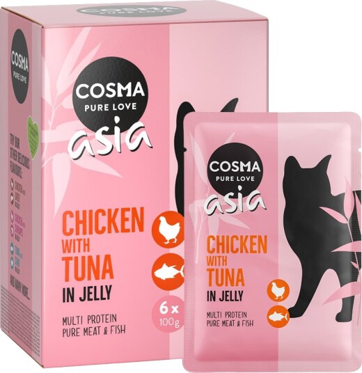 Cosma Asia Porsjonsposer Kylling Tunfisk 24X100 G