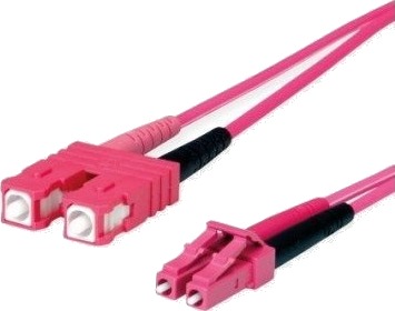 Sc/Lc Dupleks Adapterkabel Om4 2M Sc D Lc D Plugg Fiolett Kabel L00891a0127 Sc/Lc Dupleks Adapterkabel Om4 2M Sc D Lc D Plugg Fiolett Kabel L00891a0127