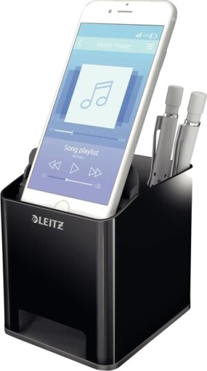 Leitz Wow Dual Colour Sound   Skrivebordsordner   Polystyren Ps   Svart