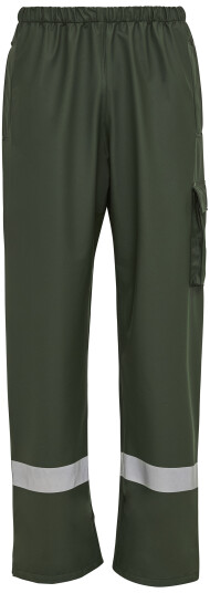 Elka Regnbukser med refleks og lomme PU 022401 oliven str. 4XL