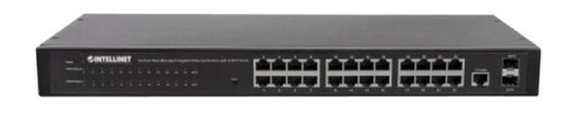 Intellinet 24-Port Network Switch, 24-Port (Rj45), Rackmount, Gigabit, 4 Sfp, Ethernet Web-Smart, 10/100/1000 Mbit - Switch - Styrt - 24 X 10/100/1000 + 2 X Sfp - Stasjonær, Rackmonterbar