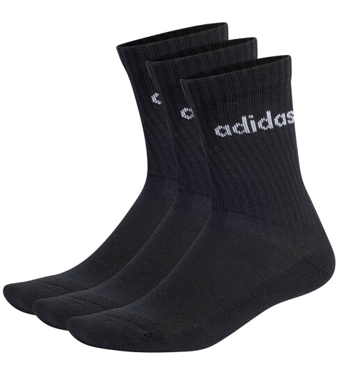 Adidas Performance Sokker 3 pack C Lin Crew Svart/Hvit Adidas Performance 31/33 Sokker 31 33