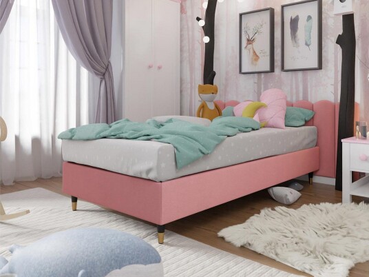 Adeliza Rammeseng 120x200 cm - Fløyel/Rosa/Tre/Metall