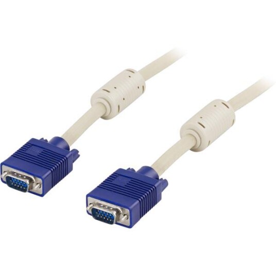 Deltaco VGA-kabel 1m D-Sub Grå/Blå Deltaco VGA-kabel 1m D-Sub Grå/Blå