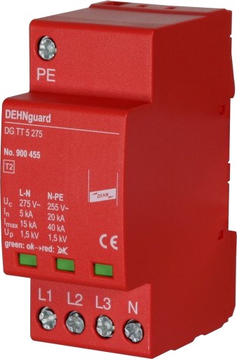 Desitek Transientbeskyttelse Kompakt Høystrøm DehnGuard TT 5 275, 4P Desitek Transientbeskyttelse Kompakt Høystrøm DehnGuard TT 5 275, 4P