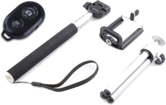 Selfiepenn Xrec Sett 4-I-1 Med Stativ, Pilot Monopod For Telefon/Smarttelefon