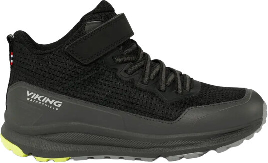 Viking Footwear Junior´s Flow Mid Wp 1v Black/charcoal 31