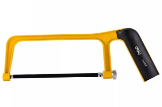 Deli Tools Mini Hacksaw, Baufil, Plast, Tre, Stål, Aluminium, Sort, Gult, Sort