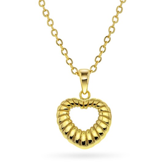 Pan Jewelry Hjertesmykke i forgylt 925 sølv