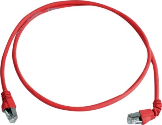 Telegärtner 100008014 Rj45 Nettverkskabel Patchkabel Cat 6A S/Ftp 0,5 M Rød Flammehemmende Med Bøylebeskyttelseshylse 1 Stk.