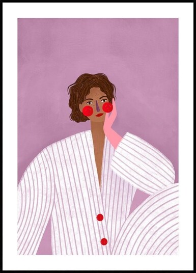 The Woman With the Pink Glove Plakat / 21x30cm