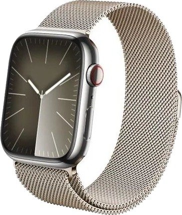 CRONG Milano Steel Stainless Steel Strap for Apple Watch 44/45/46/49mm (Champagne)