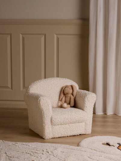 Alice & Fox Puffin Lenestol White Teddy