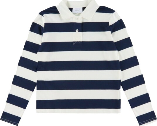 Grunt Grante Stripe Ls Polo Tee Navy M/12Y