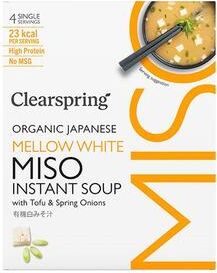 Clearspring Miso Soup Mellow White m. tofu 40 g Clearspring Miso Soup Mellow White m. tofu 40 g