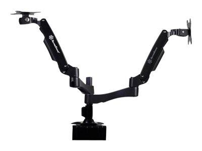 SilverStone ARM Two ARM22BC monteringssett - for 2 LCD-skjermer - svart SilverStone ARM Two ARM22BC monteringssett - for 2 LCD-skjermer - svart