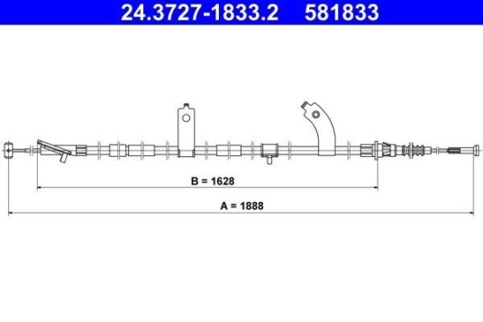 Tautrekk, håndbremse ATE 24.3727-1833.2