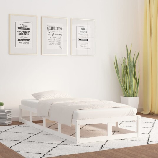 vidaXL Sengeramme hvit 90x200 cm heltre vidaXL Sengeramme hvit 90x200 cm heltre