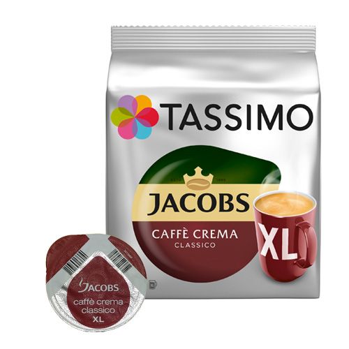 Tassimo Jacobs Caffé Crema Classico XL til Tassimo. 16 kapsler Tassimo Jacobs Caffé Crema Classico XL til Tassimo. 16 kapsler