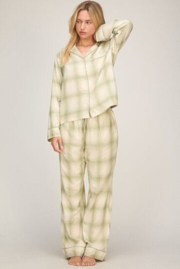 Hunkemöller Petite Pyjamasbukse Woven Grønn