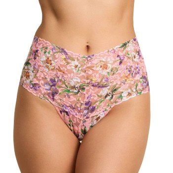 Hanky Panky Truser Signature Lace Print Retro Thong Blomstret nylon One Size Dame