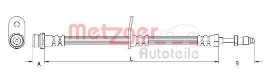 Bremseslange METZGER 4111360