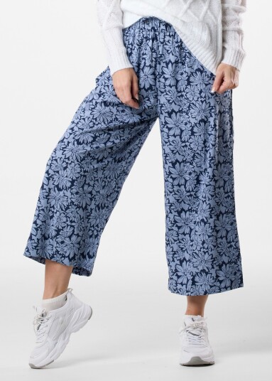 Seaside Sankt Claud Pants Daisey Flower Blue 46 Strandklær