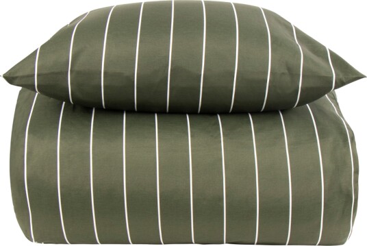 Borg Living Sengetøy 140x200 cm Polycotton Grønn stripet