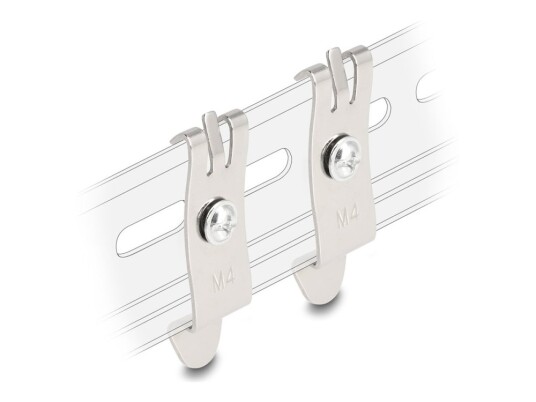 Delock Desktop Patch Panelholder For Din-Skinne Med M4 Festeskruer 2 Stk Delock Desktop Patch Panelholder For Din-Skinne Med M4 Festeskruer 2 Stk