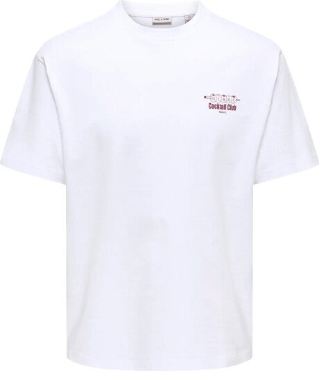 ONLY & SONS Onsfred Bellissima Rlx Ss Tee Vd White XS