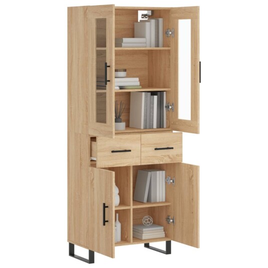 Highboard sonoma eik 69,5x34x180 cm konstruert tre Highboard sonoma eik 69,5x34x180 cm konstruert tre