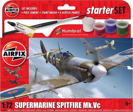 Airfix 1/72 Supermarine Spitfire Mk.Vc Modellbyggingsett Airfix 1/72 Supermarine Spitfire Mk.Vc Modellbyggingsett