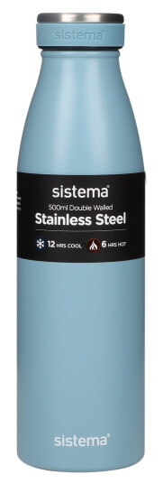 Drikkeflaske Stål 500 ml Lysblå