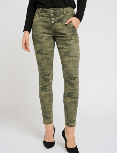 Cream Crpenora Twill 7/8 Pant - Green - 28 Cream Crpenora Twill 7/8 Pant - Green - 28