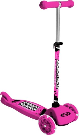 Street Runner Sparkesykkel m/ 3 hjul Rosa