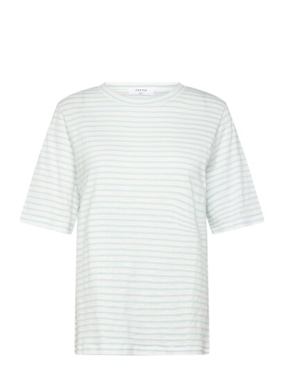 Coster Copenhagen Silla Stripe T Shirt Mid Sleeve Blue L
