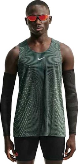 Nike Aero FIT Stride Tank Top Herre Black/Lt Green Spark/Reflective Silver L