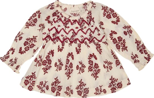 That"s Mine Genser   Lelou   Blossom Rouge   Thats Mine   1 år 80   Genser Beige Rød