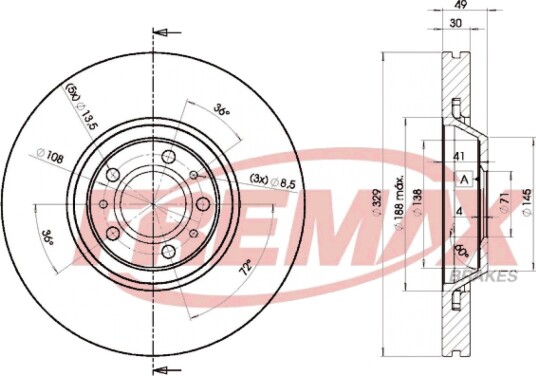 Bremseskive FREMAX BD-4608