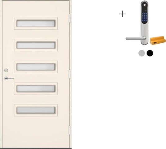 Ytterdør Swedoor Clever-Line+ Hossa med Yale Doorman Classic Home
