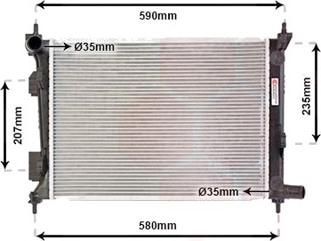VAN WEZEL 82002277 Radiator motorkjøling VAN WEZEL 82002277 Radiator motorkjøling