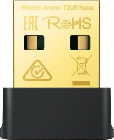 TP-Link Archer T2UB Nano, Trådløs, USB, WLAN / Bluetooth, Wi-Fi 5 (802.11ac), 433 Mbit/s, Svart