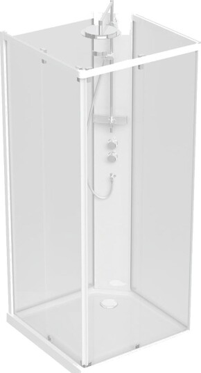 Contura Showerama Comfort Square Dusjkabinett 900x900 mm Hvit, Baderom