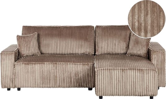 Sovesofa venstrevendt Abacka Brun Svart