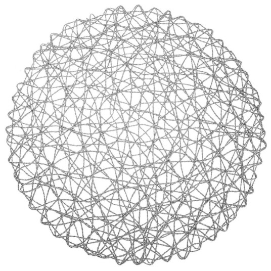 Grå rund dekkebrikke i papir 35 cm diameter