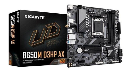 GIGABYTE B650M D3HP AX Micro-ATX Hovedkort med AMD AM5 Sokkel og DDR5 Minne GIGABYTE B650M D3HP AX Micro-ATX Hovedkort med AMD AM5 Sokkel og DDR5 Minne